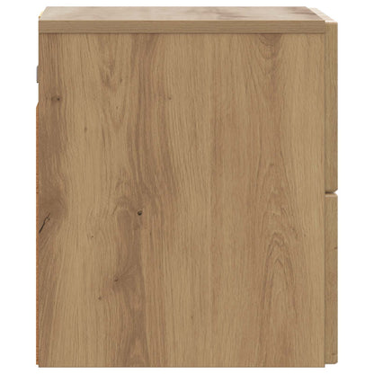 Wall-Mounted Bedside Cabinet Artisan Oak 33 x 34.5 x 40 cm