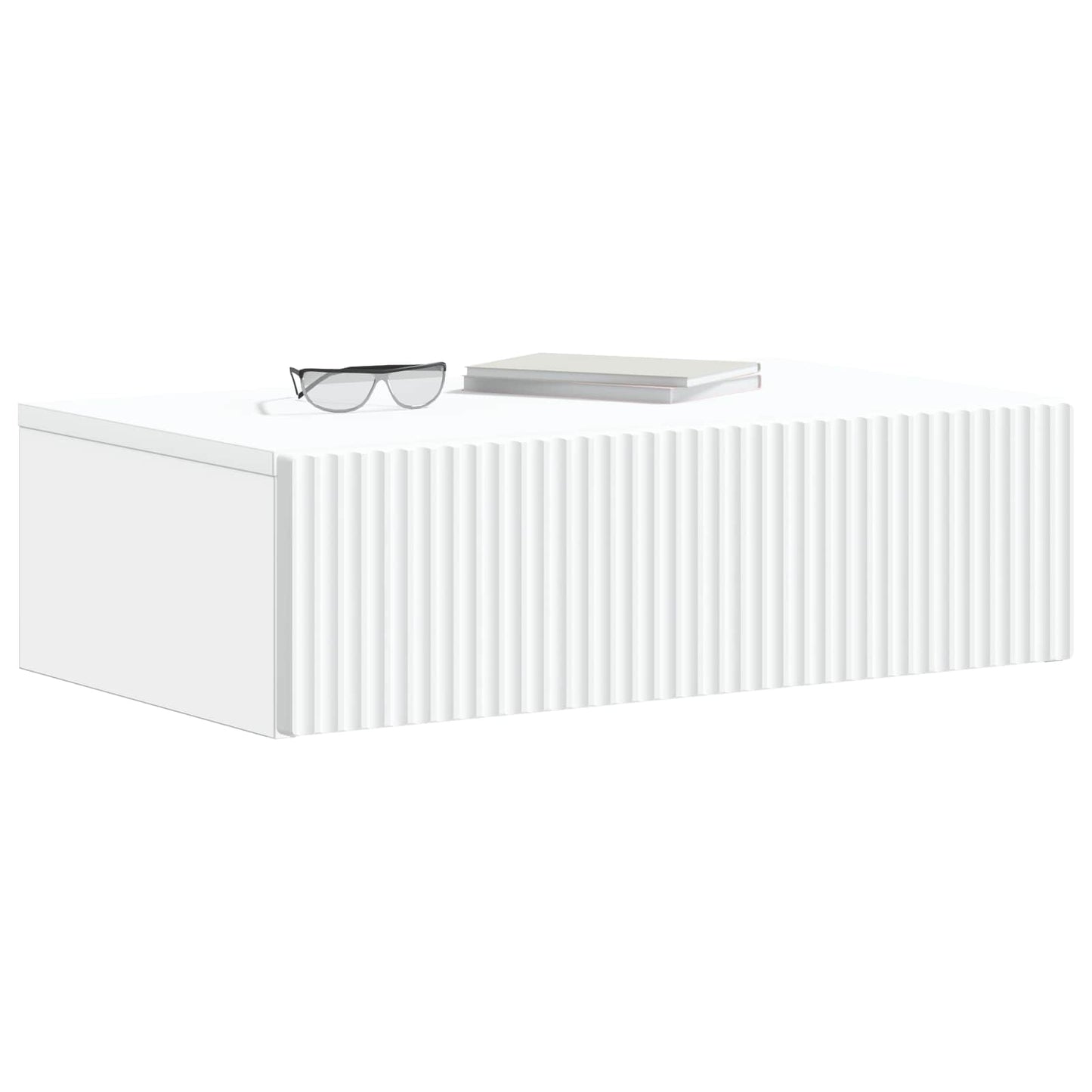 Wall-Mounted Side Table White 59 x 34.5 x 17 cm Engineered Wood