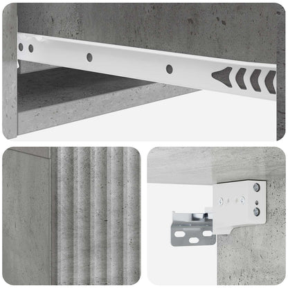 Wall-Mounted Side Table Concrete Grey 59 x 34.5 x 17 cm