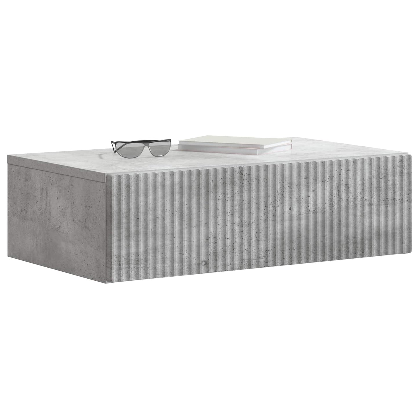 Wall-Mounted Side Table Concrete Grey 59 x 34.5 x 17 cm