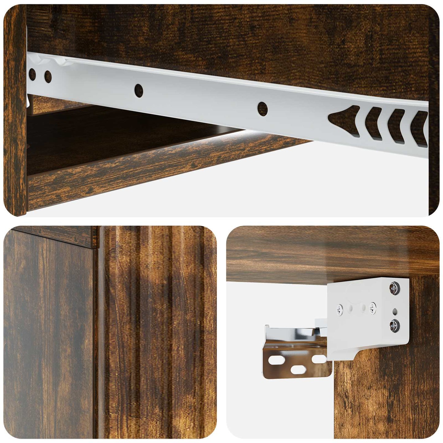 Wall-Mounted Side Table 59 x 34.5 x 17 cm Engineered Wood