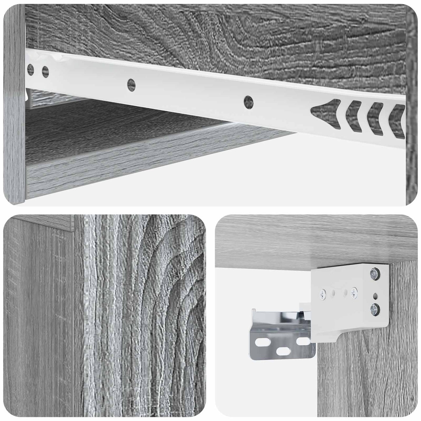Wall-Mounted Side Table 59 x 34.5 x 17 cm Engineered Wood