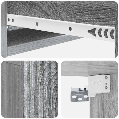 Wall-Mounted Side Table 59 x 34.5 x 17 cm Engineered Wood