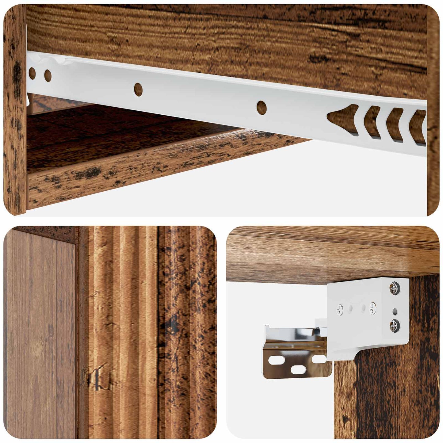 Wall-Mounted Side Table 59 x 34.5 x 17 cm Engineered Wood