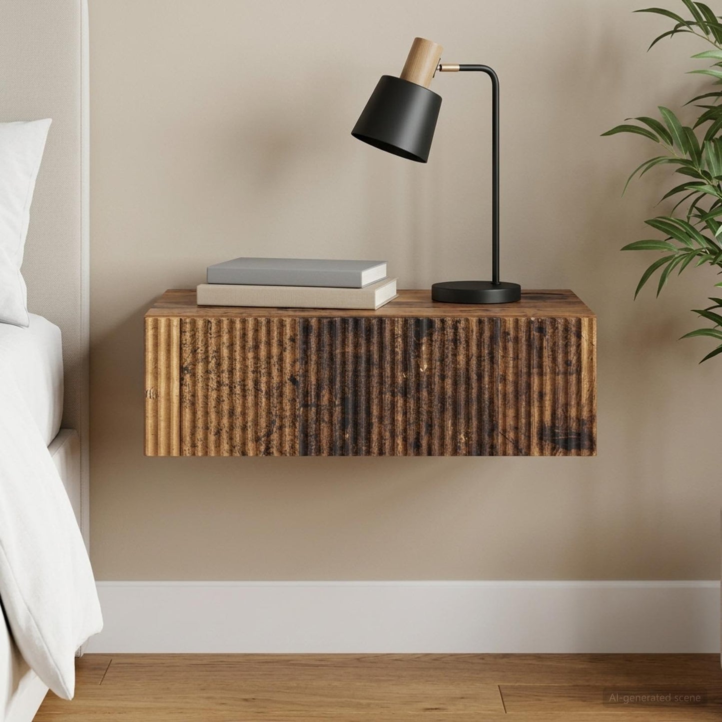 Wall-Mounted Side Table 59 x 34.5 x 17 cm Engineered Wood