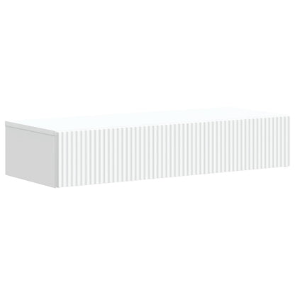Wall-Mounted Side Table Wall-mounted White 87.5 x 34.5 x 17 cm