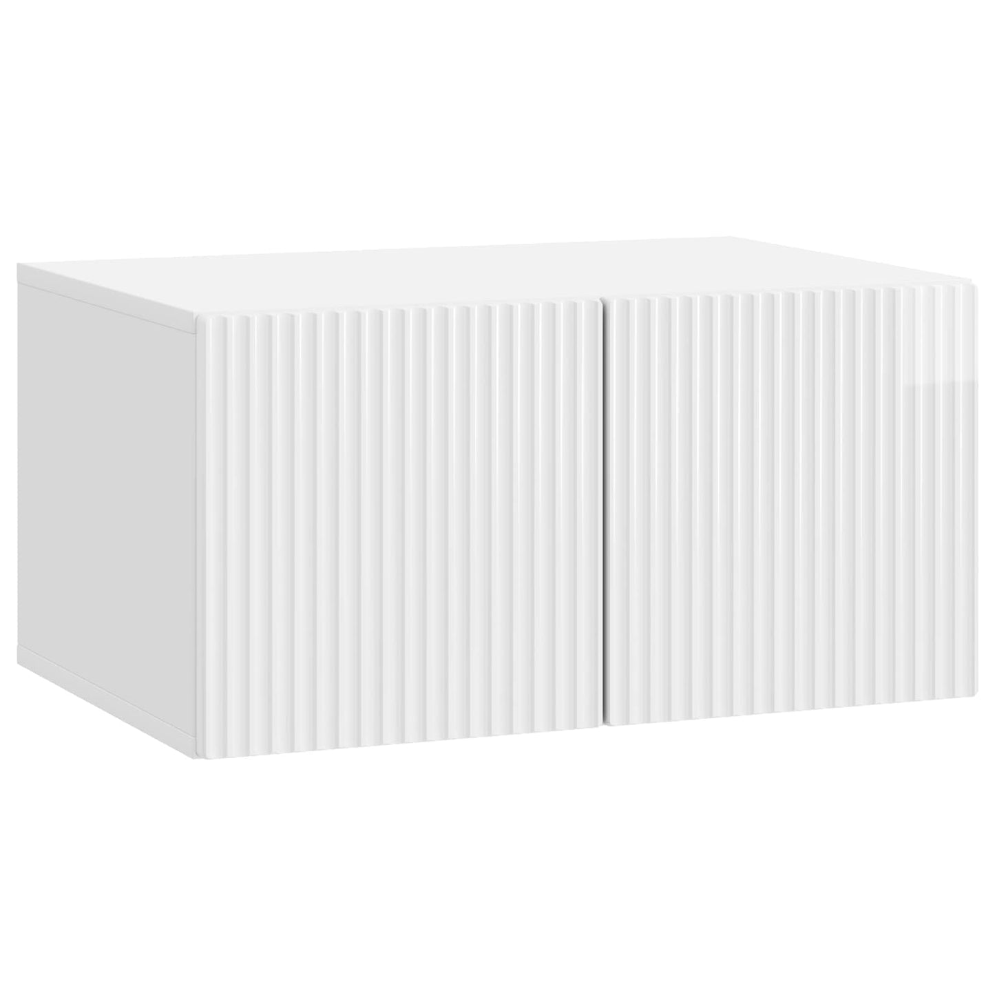 Wall-Mounted TV Cabinet High Gloss White 59.5 x 41 x 30 cm
