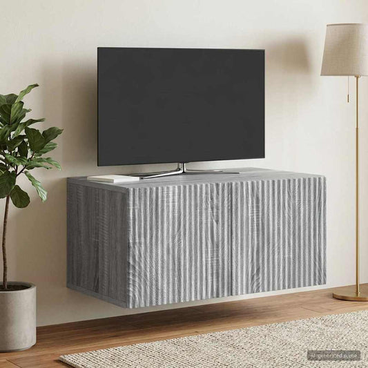 Wall-Mounted TV Cabinet 59.5 x 41 x 30 cm Grey Sonoma