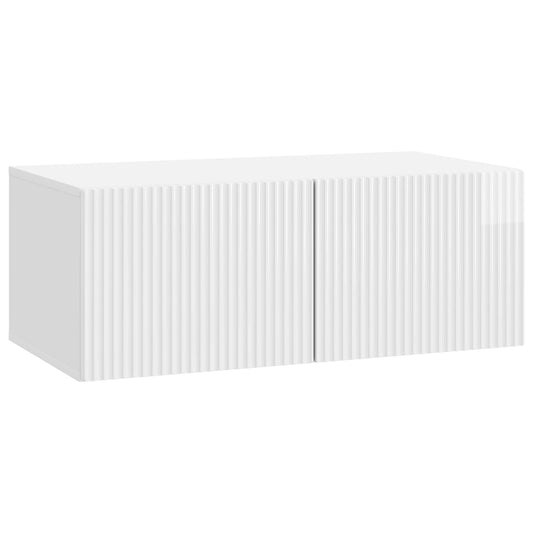 Wall-Mounted TV Cabinet 78.5 x 41 x 30 cm High Gloss White