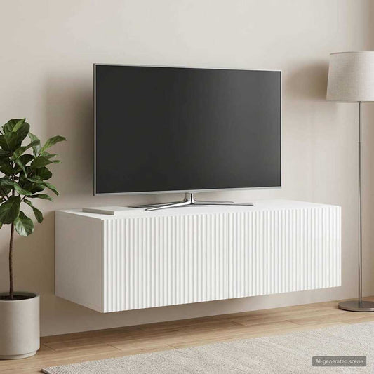 Wall-Mounted TV Cabinet 98 x 41 x 30 cm High Gloss White
