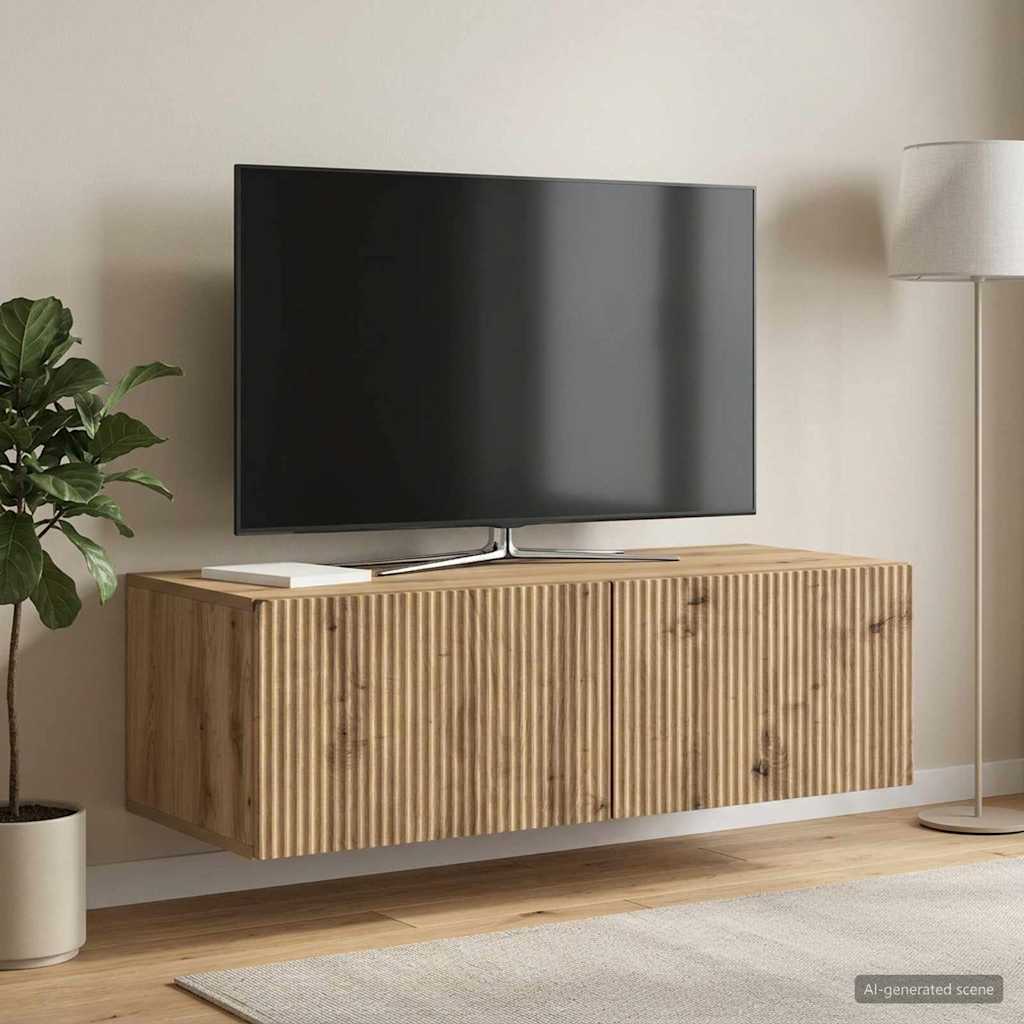 Wall-Mounted TV Cabinet 98 x 41 x 30 cm Artisan Oak