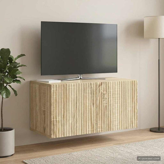 Wall-Mounted TV Cabinet 59.5 x 31 x 30 cm Sonoma Oak