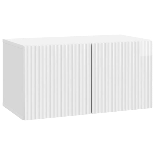 Wall-Mounted TV Cabinet 59.5 x 31 x 30 cm High Gloss White