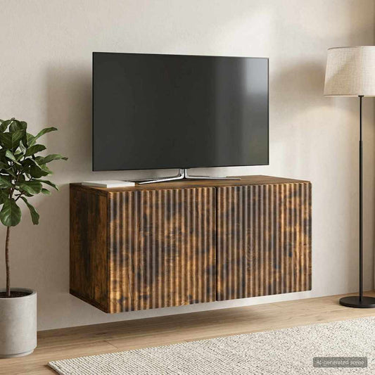 Wall-Mounted TV Cabinet 59.5 x 31 x 30 cm Smoked Oak
