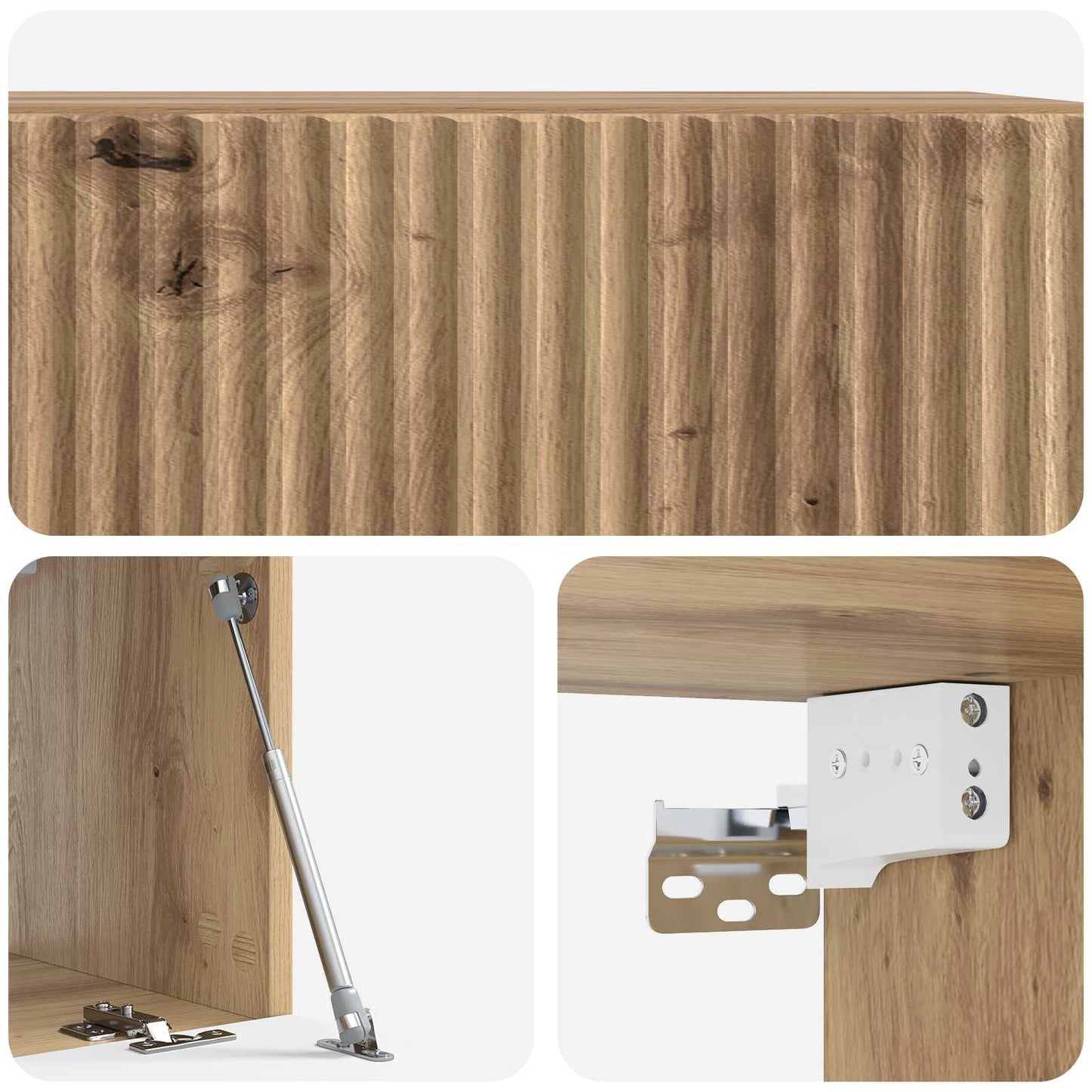 Wall-Mounted TV Cabinet 59.5 x 31 x 30 cm Artisan Oak