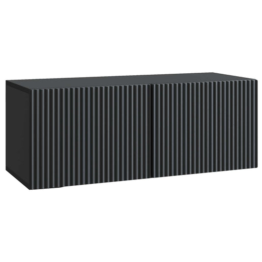 Wall-Mounted TV Cabinet 78.5 x 31 x 30 cm Black Engineered Wood