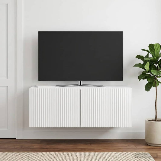 Wall-Mounted TV Cabinet 78.5 x 31 x 30 cm High Gloss White