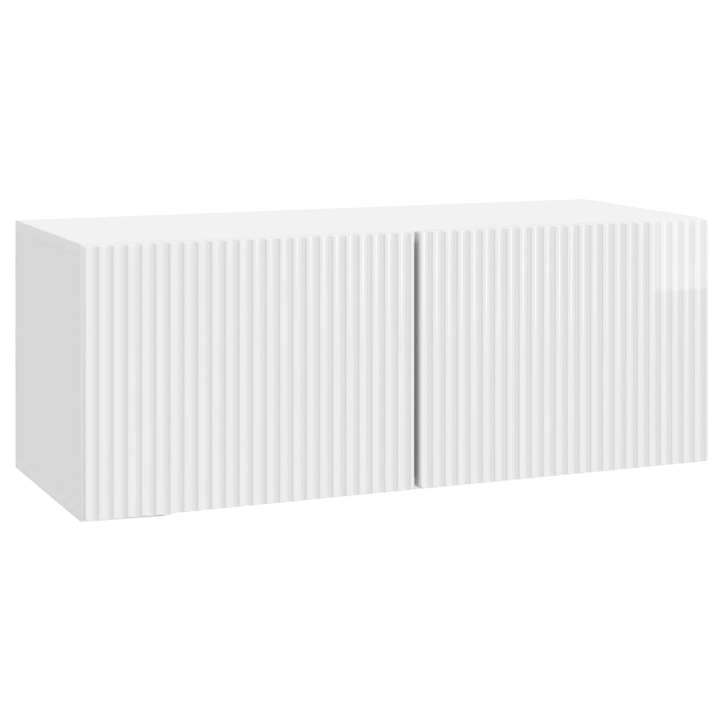 Wall-Mounted TV Cabinet High Gloss White 78.5 x 31 x 30 cm