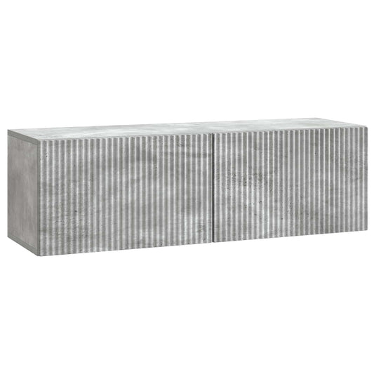Wall-Mounted TV Cabinet 98 x 31 x 30 cm Concrete Grey