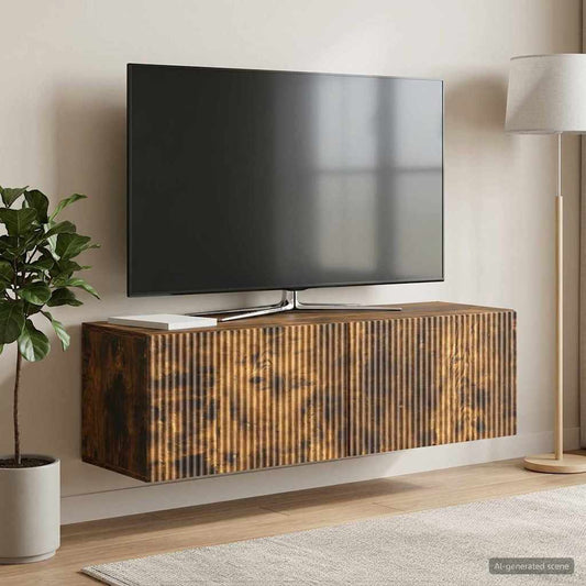 Wall-Mounted TV Cabinet 98 x 31 x 30 cm Smoked Oak