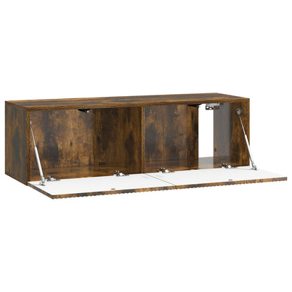 Wall-Mounted TV Cabinet Wall-mounted Smoked Oak 98 x 31 x 30 cm