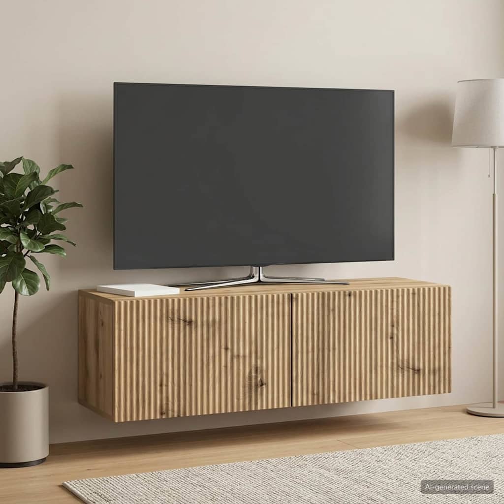 Wall-Mounted TV Cabinet 98 x 31 x 30 cm Artisan Oak