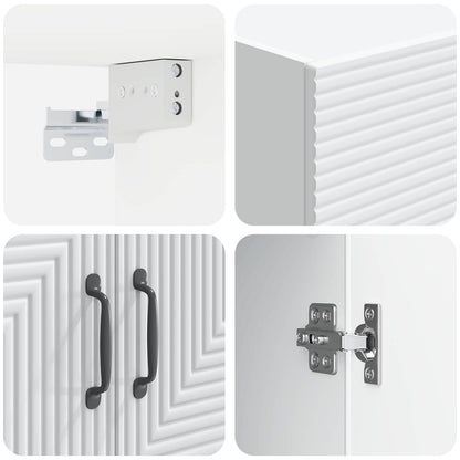 Wall-Mounted Cabinet White 66 x 34.5 x 90 cm Engineered Wood