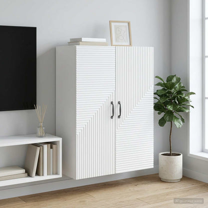 Wall-Mounted Cabinet White 66 x 34.5 x 90 cm Engineered Wood