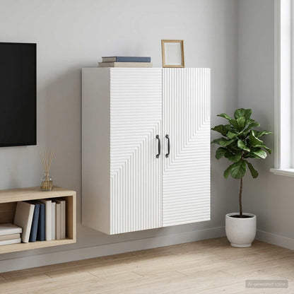 Wall-Mounted Cabinet High Gloss White 66 x 34.5 x 90 cm