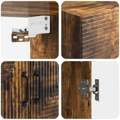 Wall-Mounted Cabinet Smoked Oak 66 x 34.5 x 90 cm
