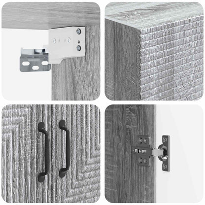 Wall-Mounted Cabinet Grey Sonoma 66 x 34.5 x 90 cm