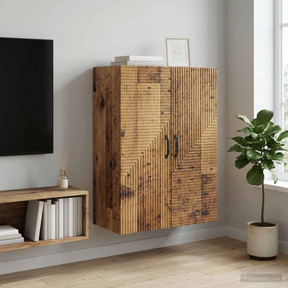 Wall-Mounted Cabinet Old Wood 66 x 34.5 x 90 cm Engineered Wood