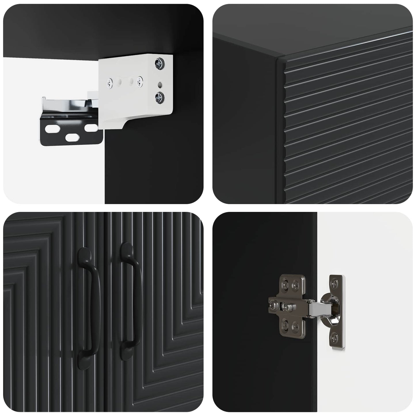 Wall-Mounted Cabinet Black 59 x 31 x 60 cm Engineered Wood
