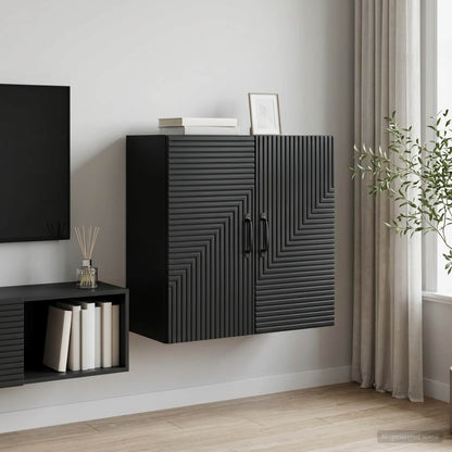 Wall-Mounted Cabinet Black 59 x 31 x 60 cm Engineered Wood