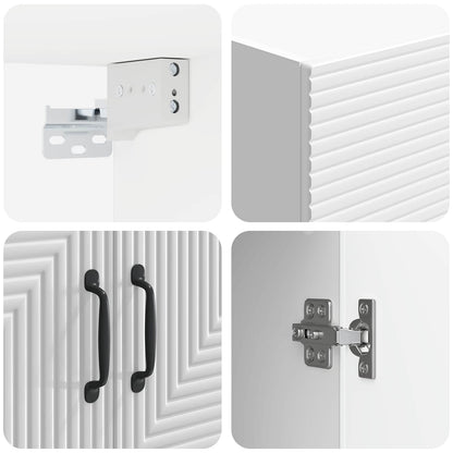 Wall-Mounted Cabinet High Gloss White 59 x 31 x 60 cm