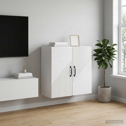Wall-Mounted Cabinet High Gloss White 59 x 31 x 60 cm