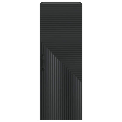 Wall-Mounted Cabinet Black 33 x 34.5 x 90 cm Engineered Wood