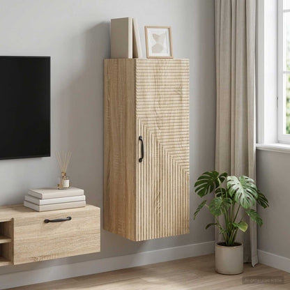 Wall-Mounted Cabinet Sonoma Oak 33 x 34.5 x 90 cm