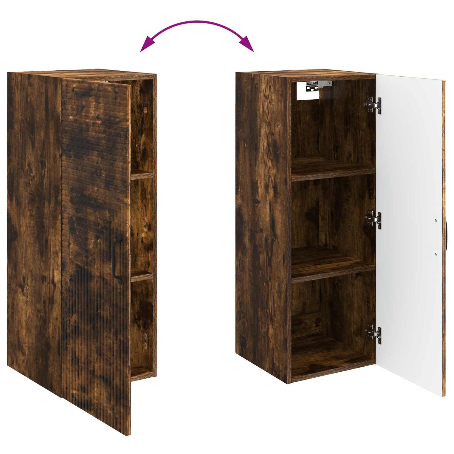 Wall-Mounted Cabinet Smoked Oak 33 x 34.5 x 90 cm