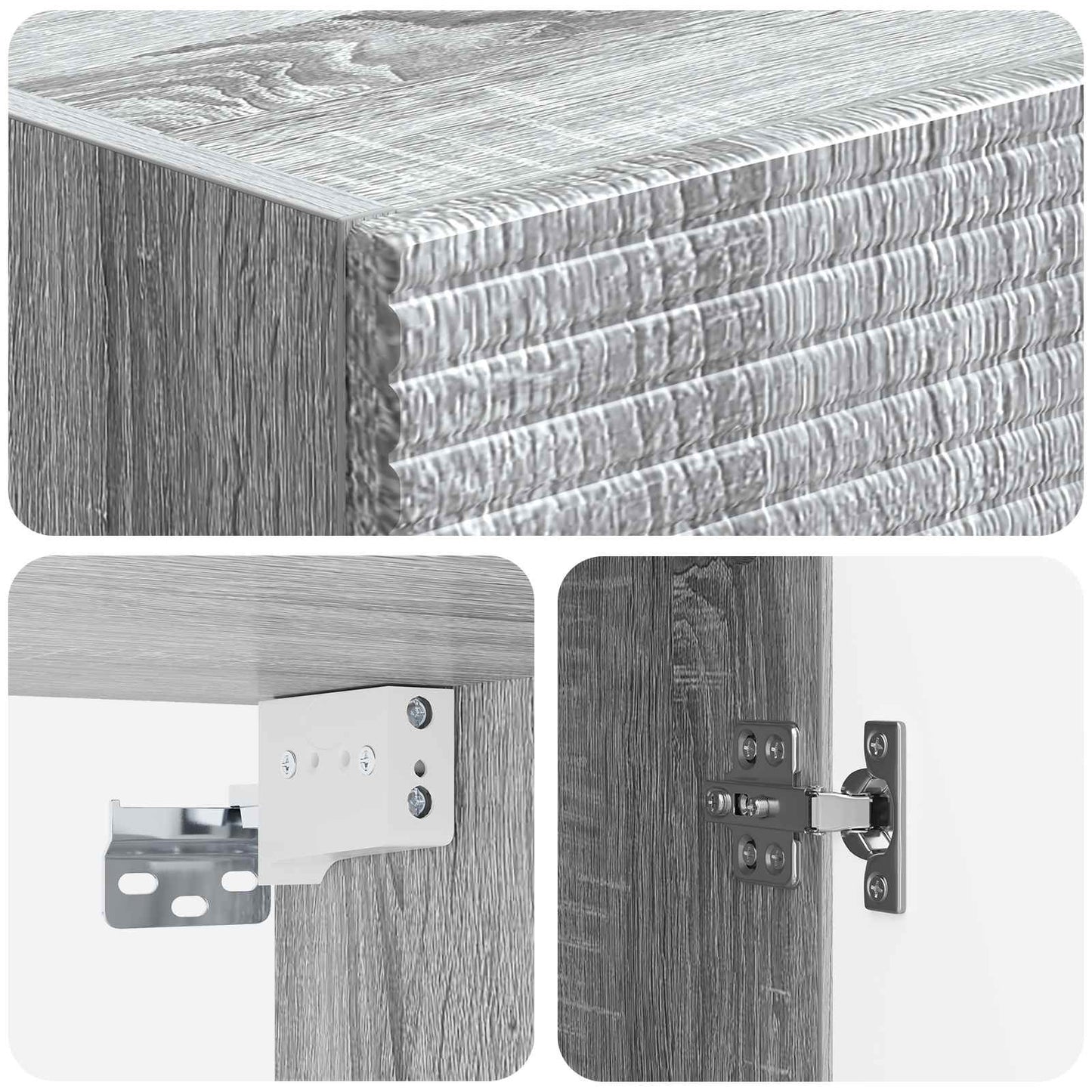 Wall-Mounted Cabinet Grey Sonoma 33 x 34.5 x 90 cm