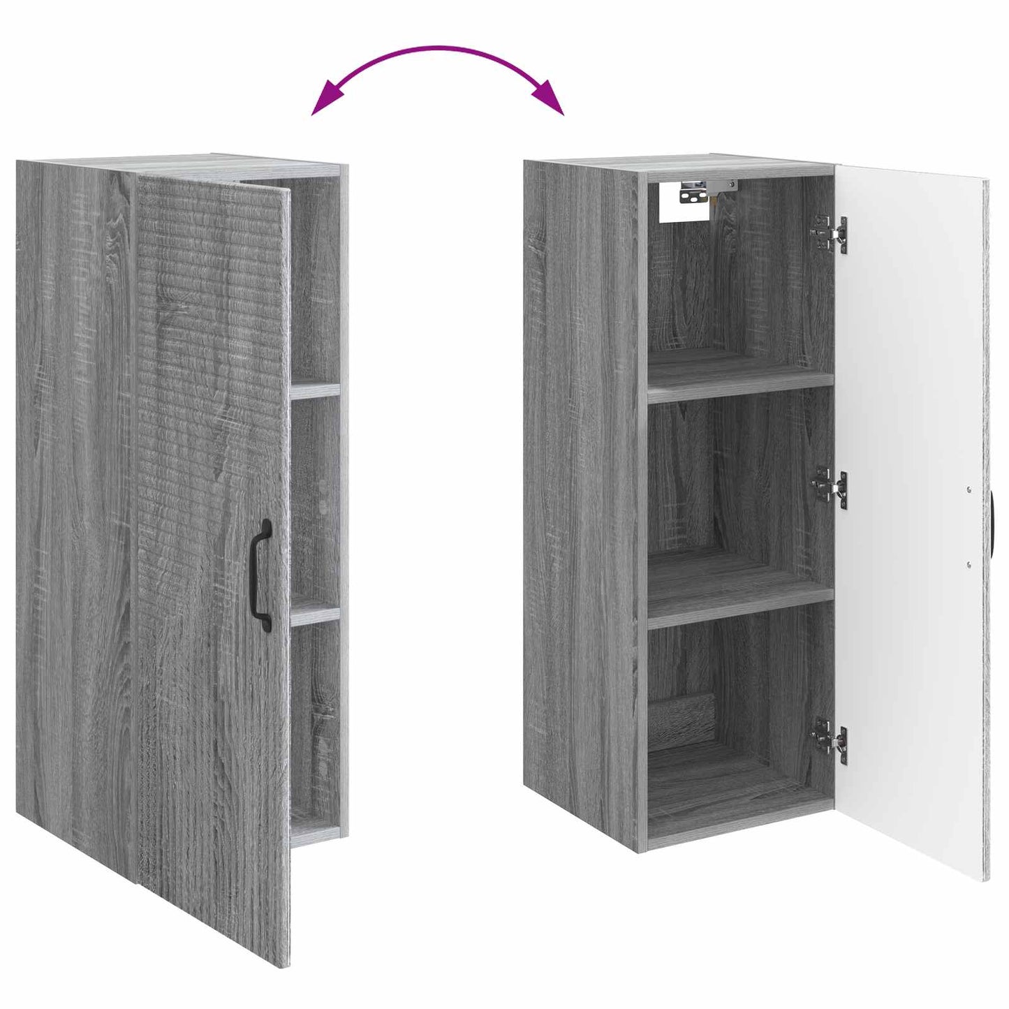 Wall-Mounted Cabinet Grey Sonoma 33 x 34.5 x 90 cm