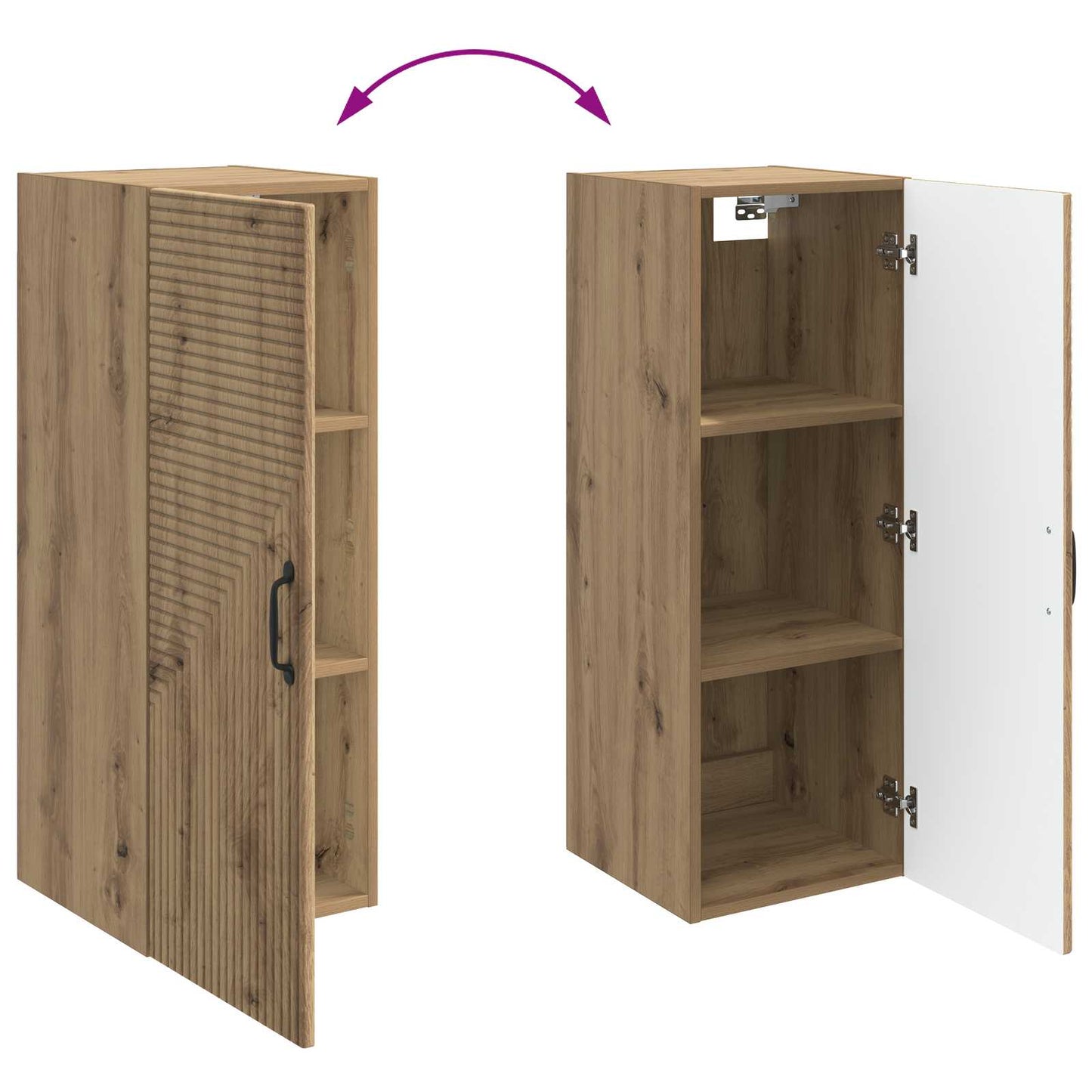 Wall-Mounted Cabinet 33 x 34.5 x 90 cm Engineered Wood