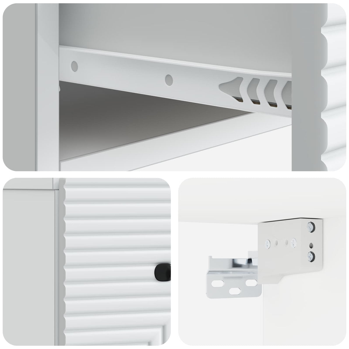Wall-Mounted Bedside Cabinet White 34.5 x 33 x 20 cm