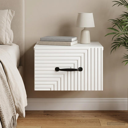 Wall-Mounted Bedside Cabinet White 34.5 x 33 x 20 cm