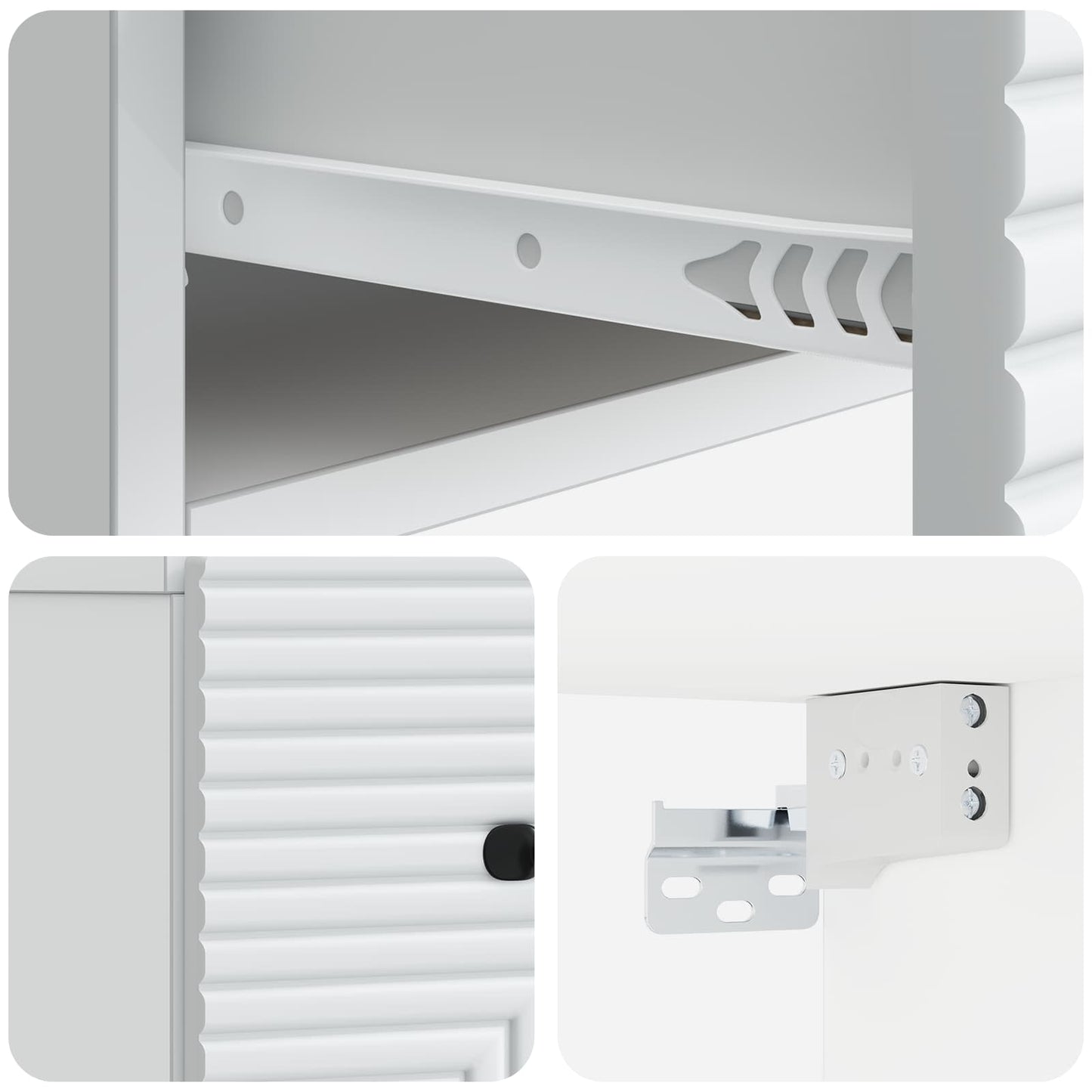 Wall-Mounted Bedside Cabinet 2 pcs White 34.5 x 33 x 20 cm