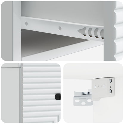 Wall-Mounted Bedside Cabinet 2 pcs White 34.5 x 33 x 20 cm