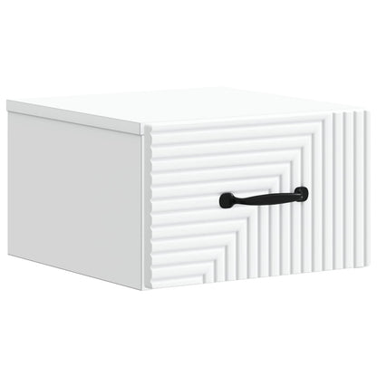Wall-Mounted Bedside Cabinet 2 pcs White 34.5 x 33 x 20 cm