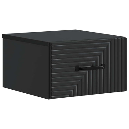Wall-Mounted Bedside Cabinet Black 34.5 x 33 x 20 cm