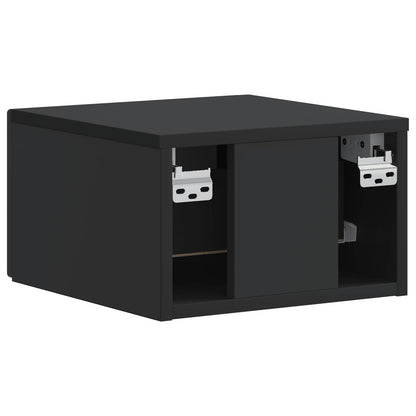 Wall-Mounted Bedside Cabinet Black 34.5 x 33 x 20 cm