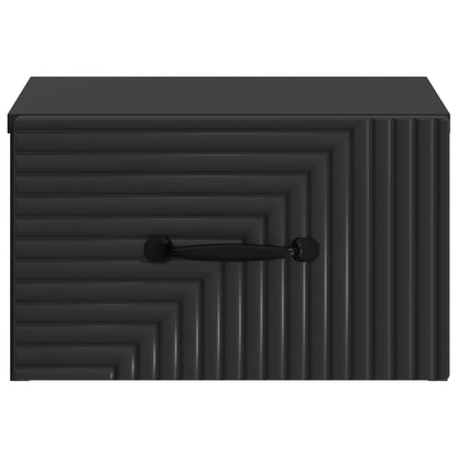 Wall-Mounted Bedside Cabinet Black 34.5 x 33 x 20 cm